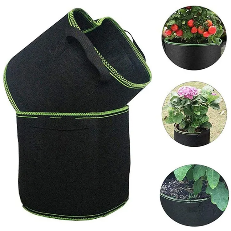 Factory Direct Sell Garden Supplies Eco friendly Breathable Plant Felt Grow Bags