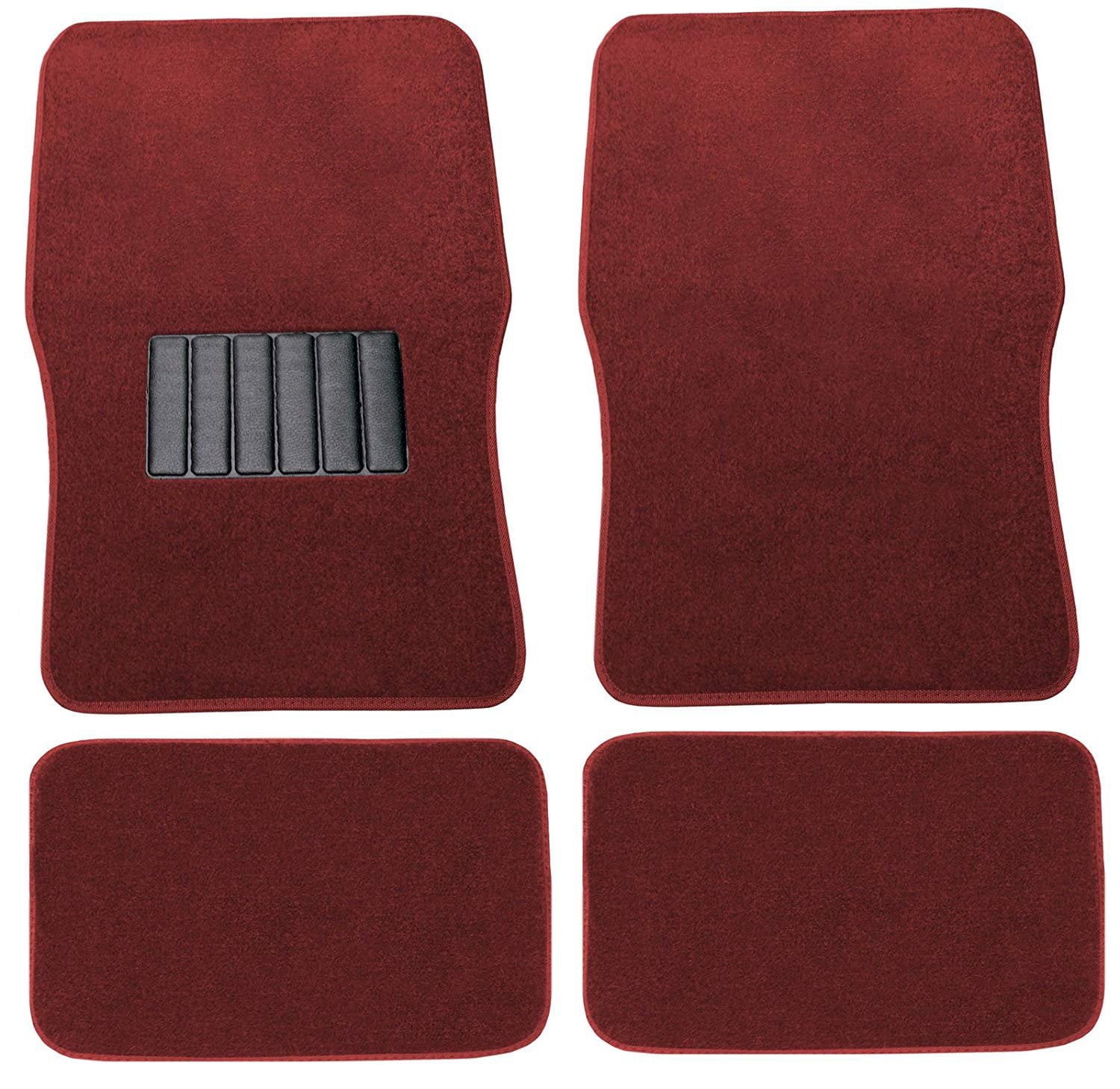 Premium Red Carpet Floor Mats 4pc Front Rear No-Slip Carpet For Kia Soul