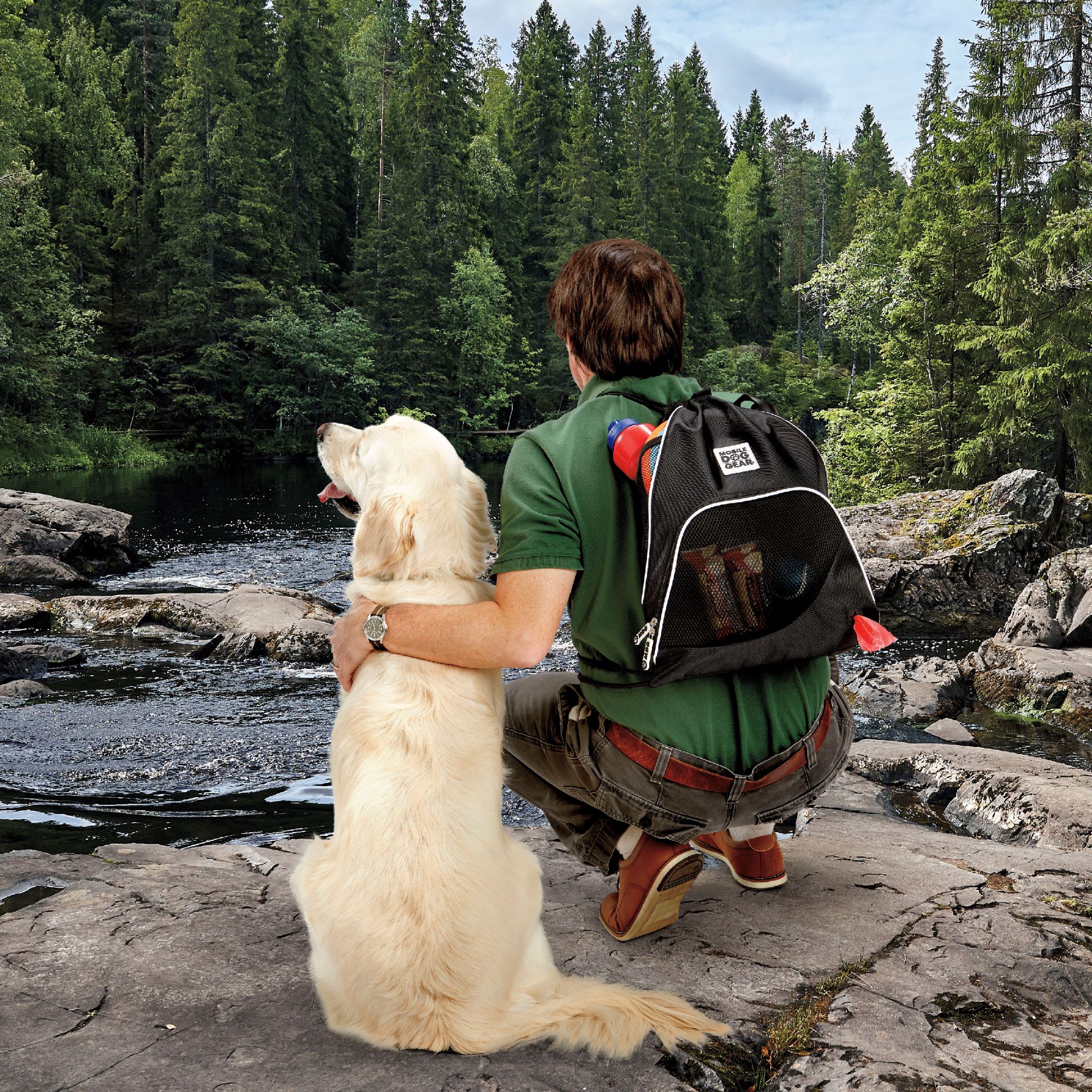 Mobile Dog Gear Black Dogssentials Drawstring Cinch Sack， 14.5