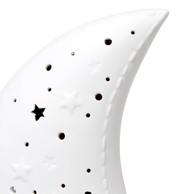 Porcelain Moon Shaped Table Lamp White Simple Designs