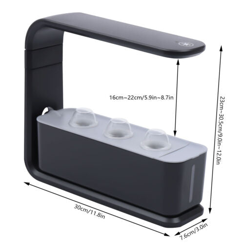Hydroponics Growing System with 3 Pods Indoor Herb Garden Kit with 15W LED Light