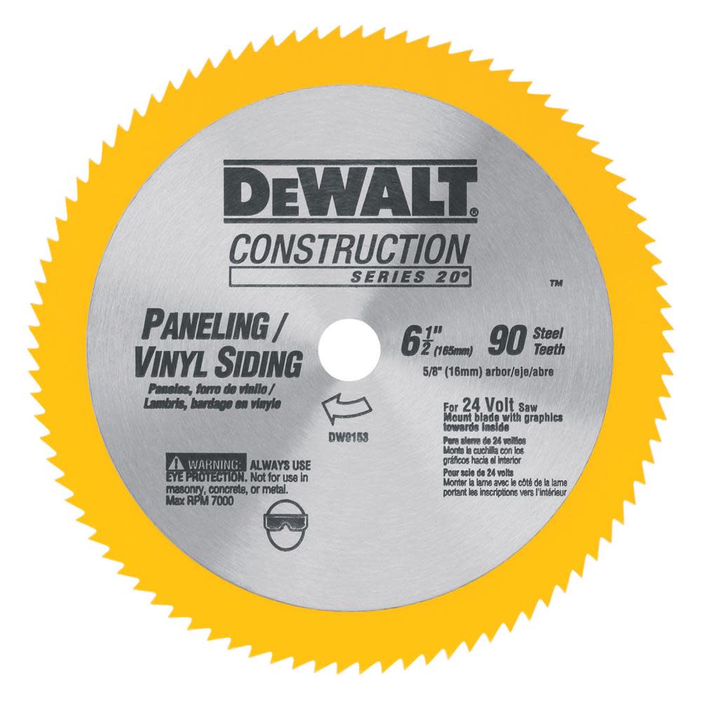 DEWALT 6-1/2-in Vinyl Cutting Blade DW9153 from DEWALT