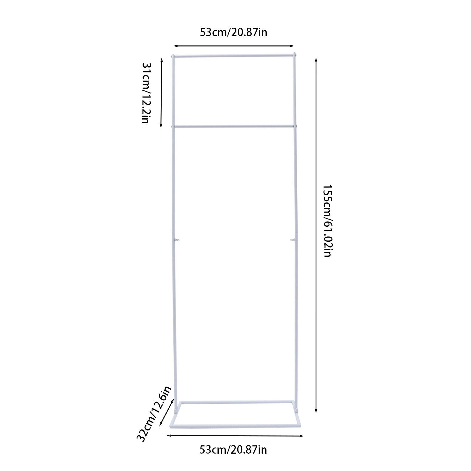 White Wedding Arch Rack 61.02" Wedding Party Backdrop Stand Flower Display Arch