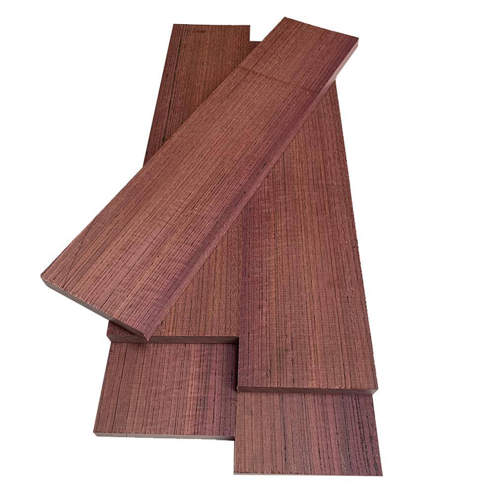 Swaner Hardwood 1 in. x 6 in. x 2 ft. Purpleheart S4S Board (5-Pack) OL04051624PU