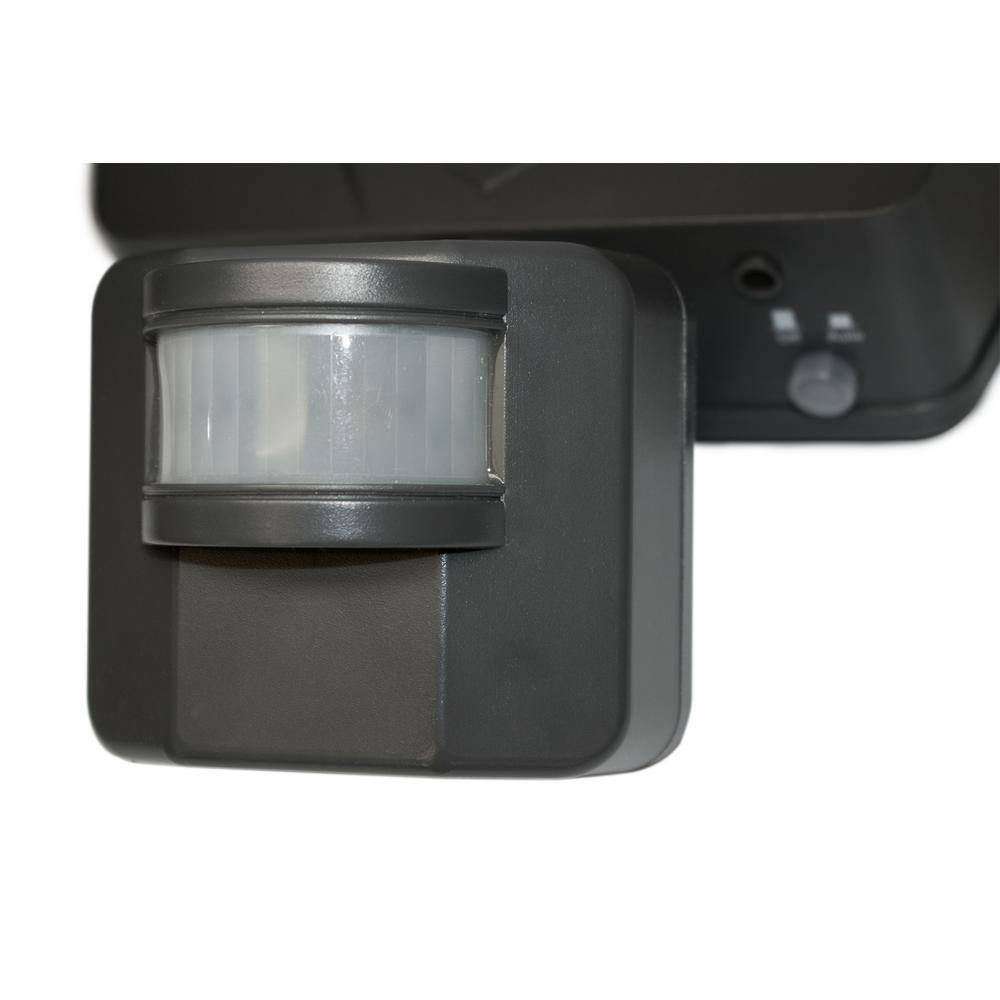 Novolink 160-Degree Dark Grey Motion Activated Outdoor Integrated LED Flood Light with Wireless Smart Control NL-DSB1