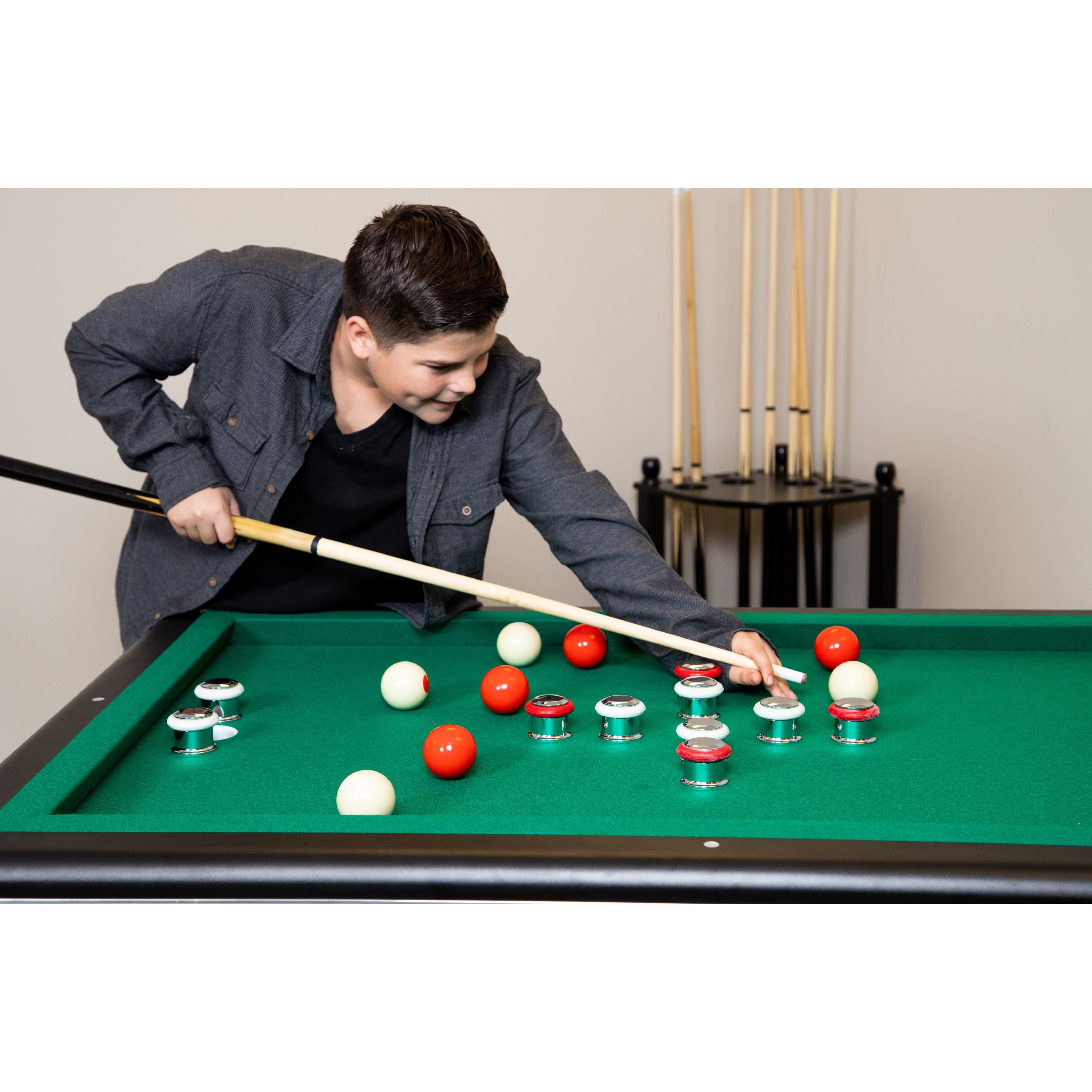 Hathaway Renegade Slate Bumper Billiard Pool Table, 54In., Green