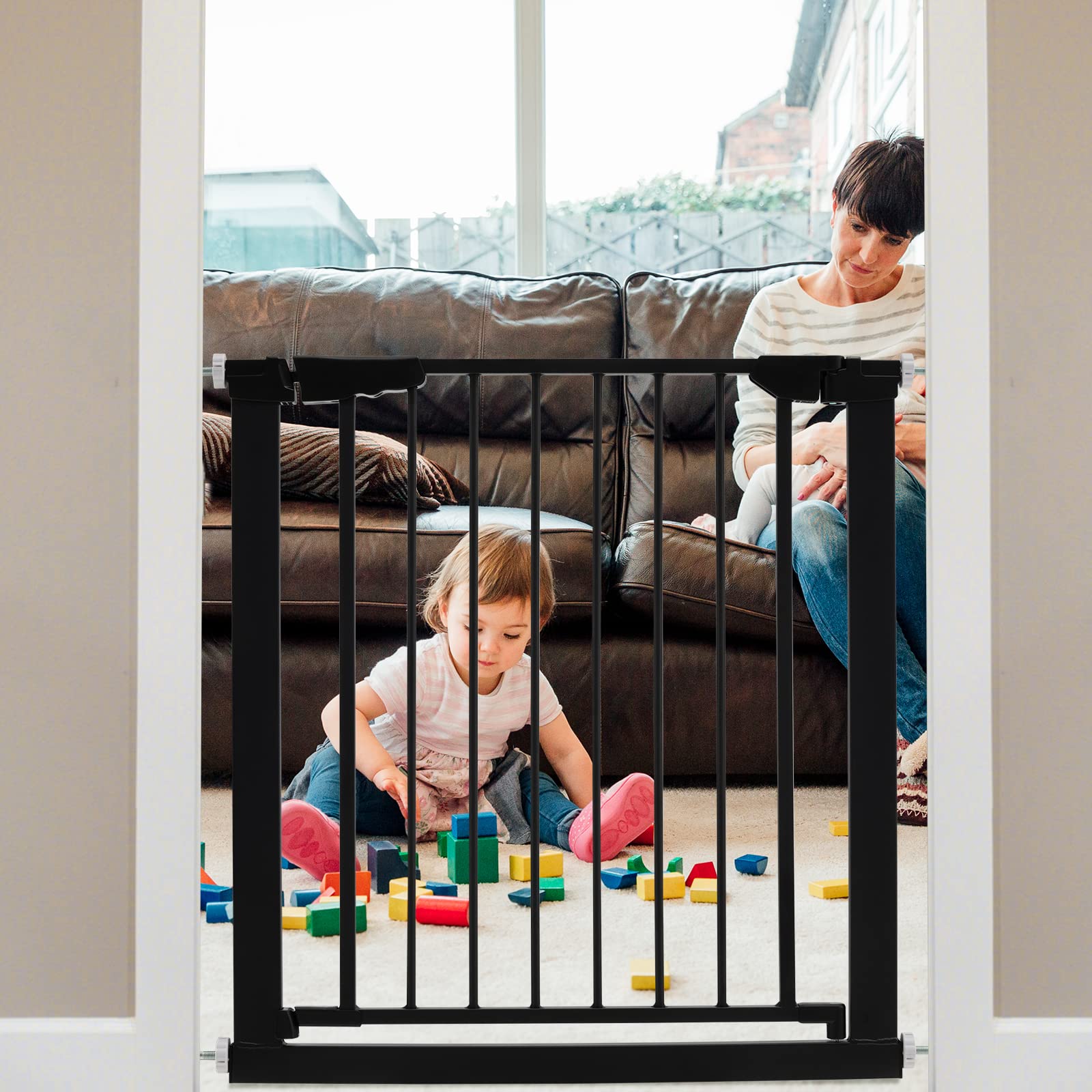 Costzon Auto-Close Baby Gate 30'' to 32.5'', 30 in Height Dog Gate