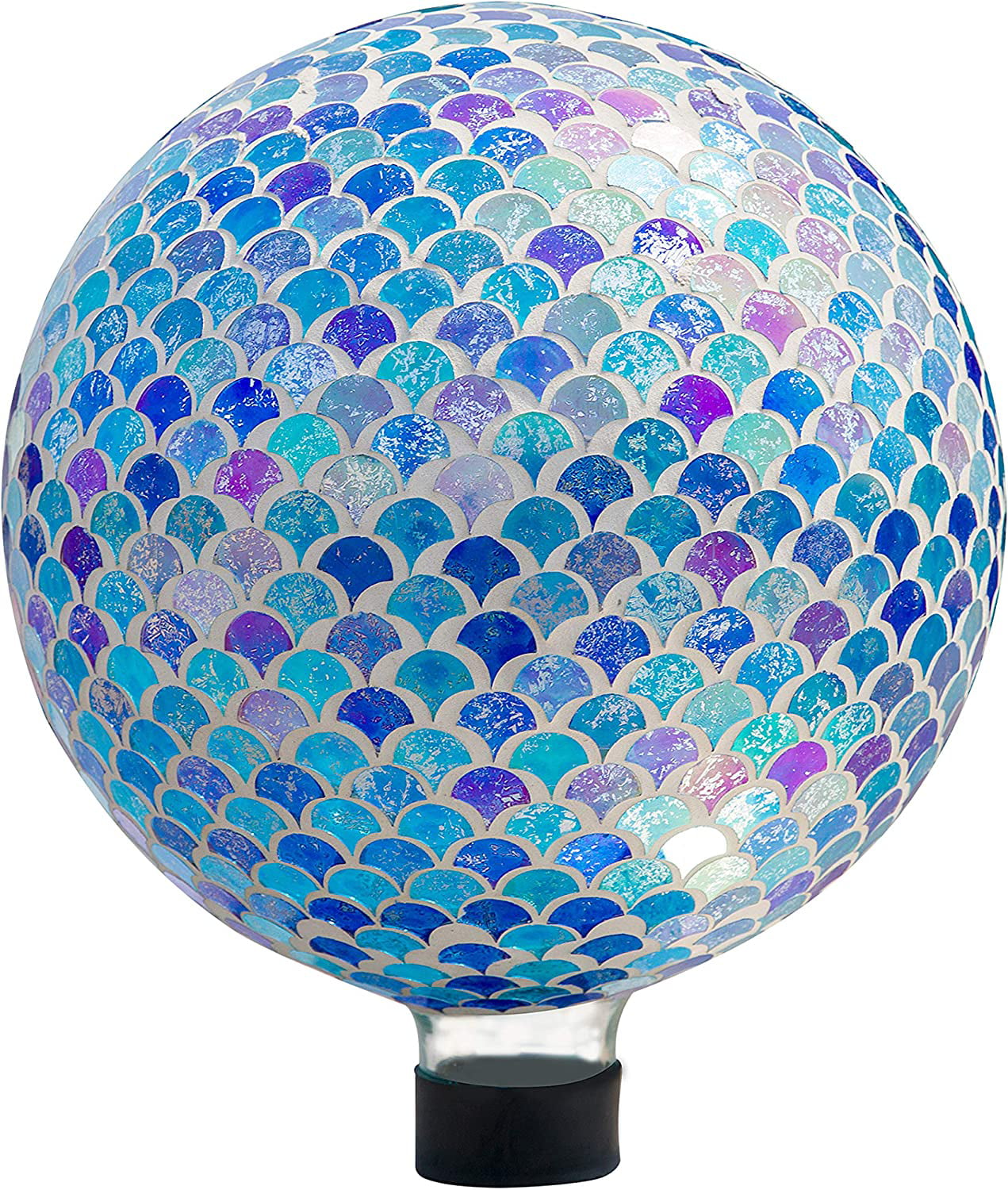 Whole Housewares | 10 Inch Mosaic Colorful Gazing Balliridescent Crackled Glass