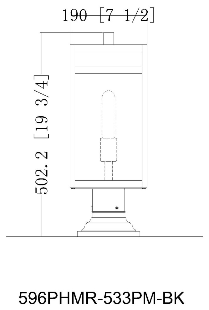 Z Lite 596PHMR 533PM BK Nuri 1 Light Outdoor Pier Mounted Fixture   Transitional   Deck Lighting   by The Lighthouse  Houzz