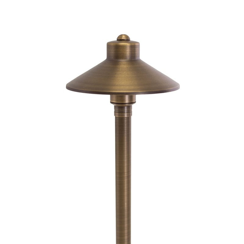 VOLT Flat Hat 12V Brass Path Light (7