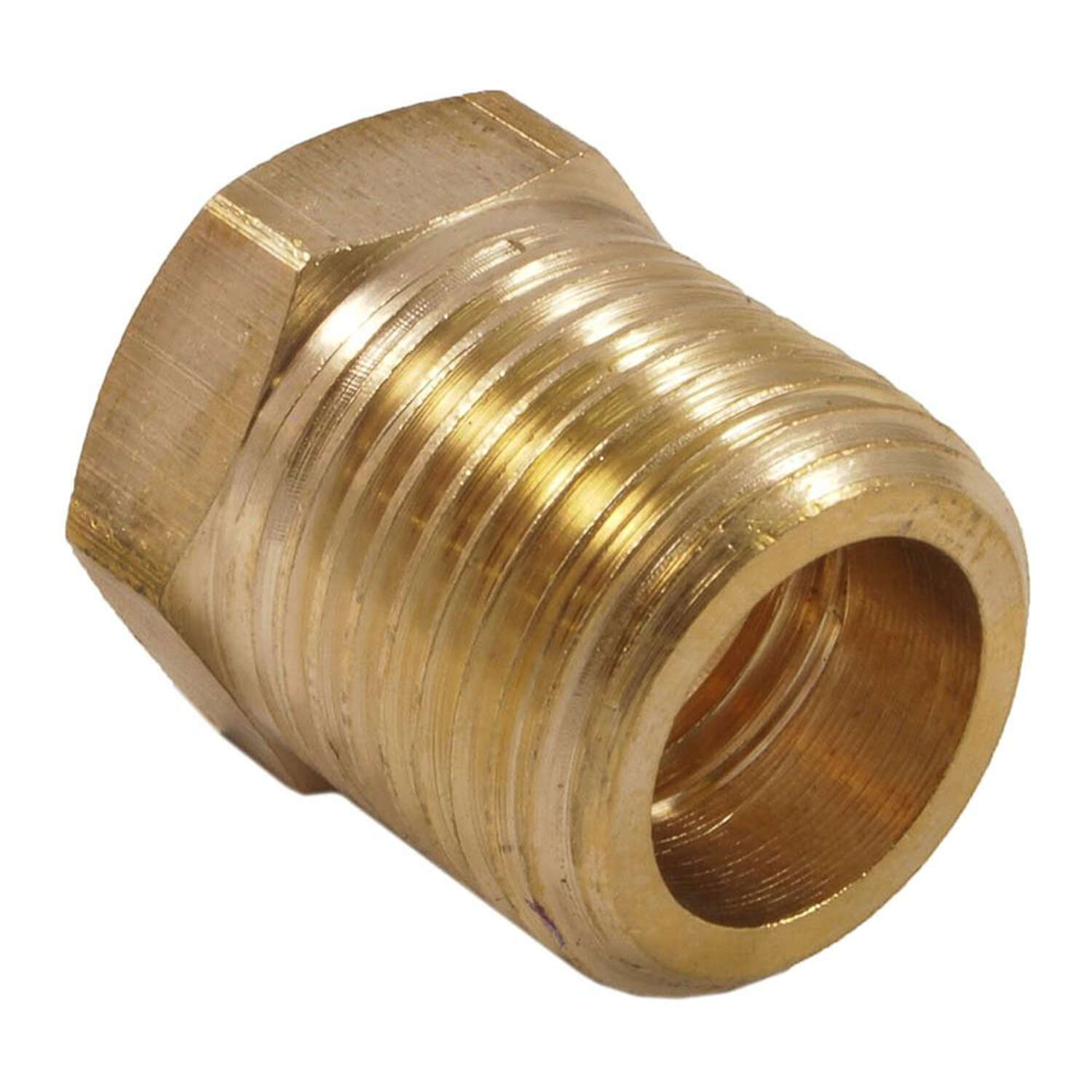 Forney Brass Bushing 1/4 in. Female X 3/8 in. Male 1 pc