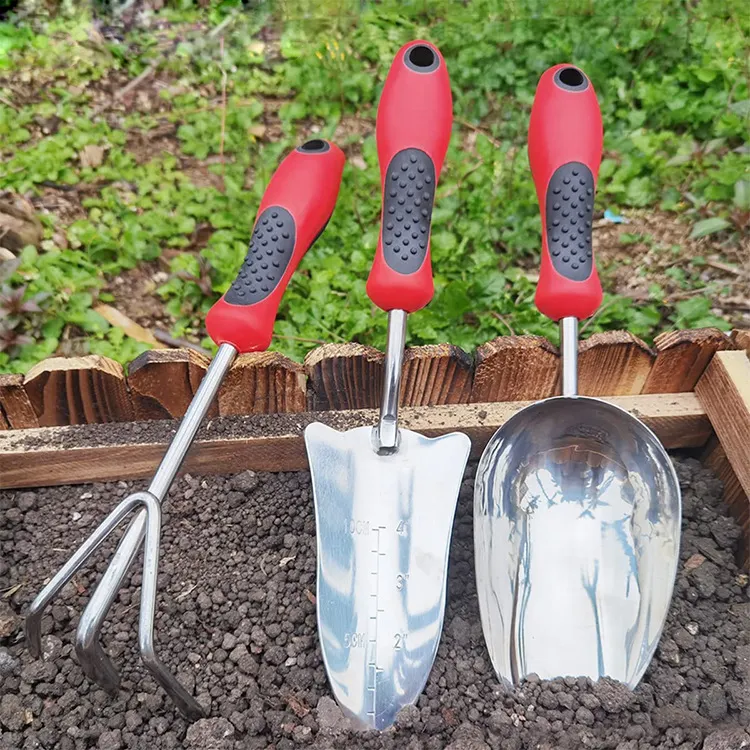 Floral Stainless Steel Heavy Duty Gardening Garden Hand Tool Set with Soft Handle