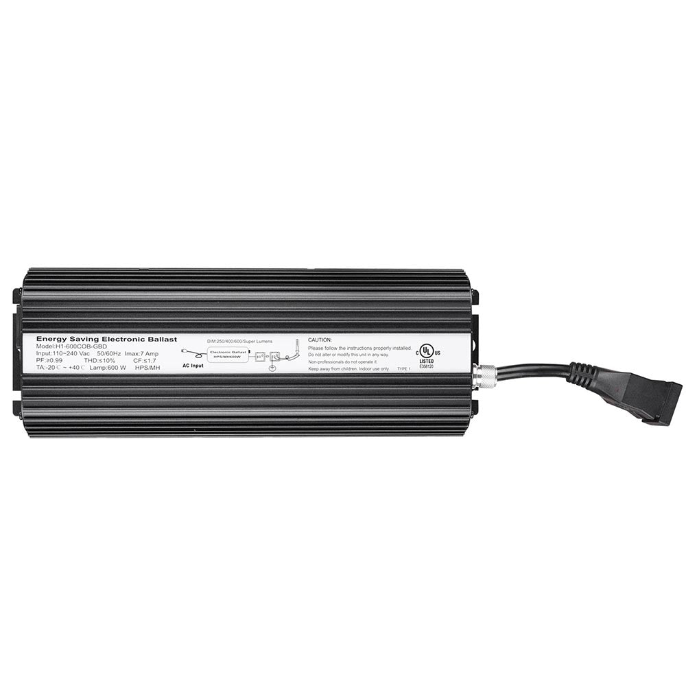 Yescom Dimmable Electronic Grow Light Ballast for MH HPS 600 Watt