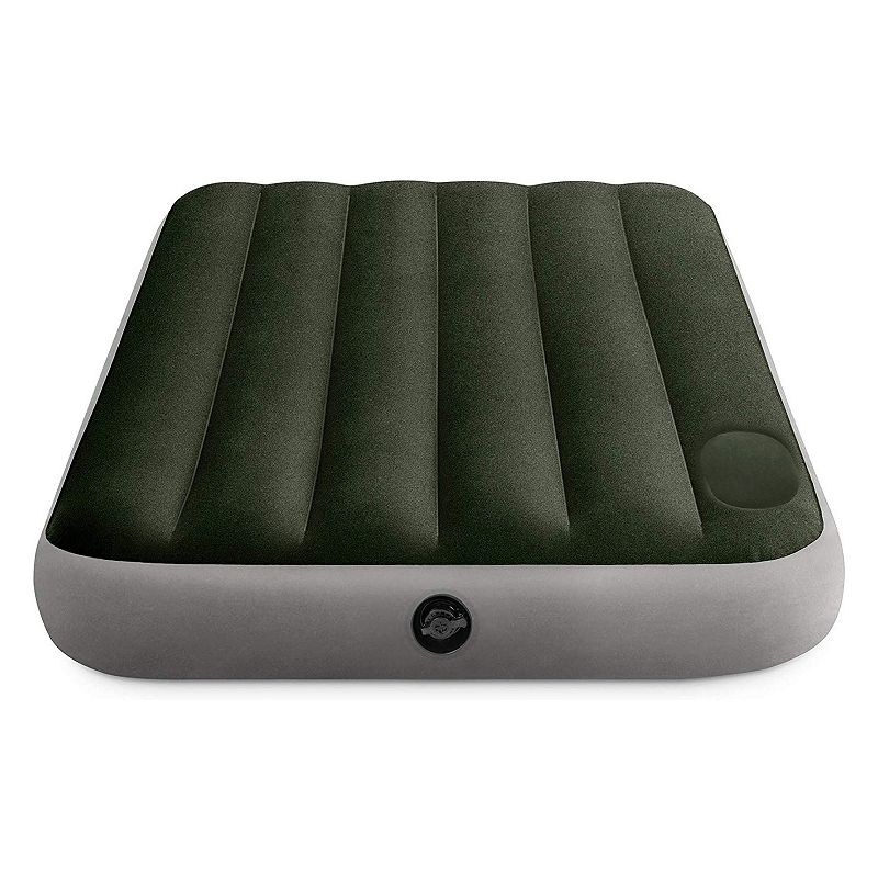 Intex Dura-Beam Standard Series Downy Airbed with Built-In Foot Pump， Full Size