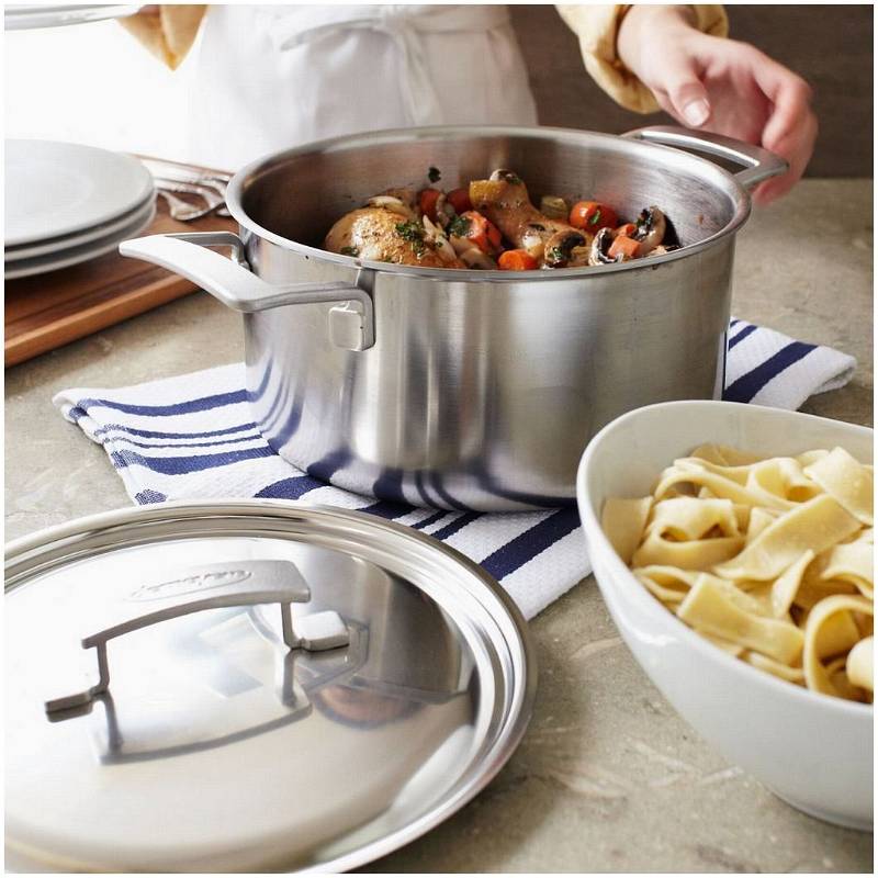 Demeyere Atlantis Cookware 5.5Qt Stainless-Steel Casserole Pan