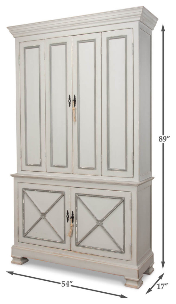 Tall Provincial Painted Cabinet   French Country   Accent Chests And Cabinets   by English Georgian America  Houzz