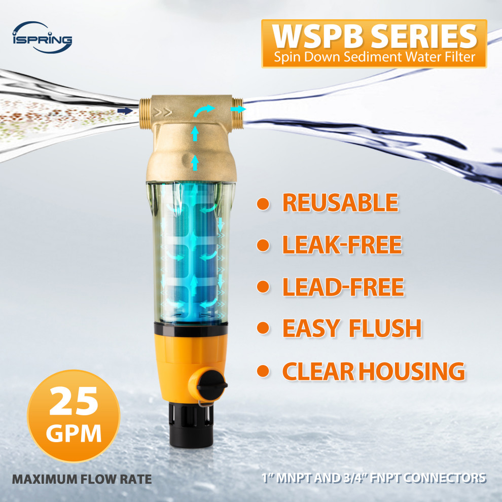 iSpring WSP B Series Large Spin down Sediment Water Filter w/ Scraper   Contemporary   Water Filtration Systems   by iSpring Water Systems  Houzz