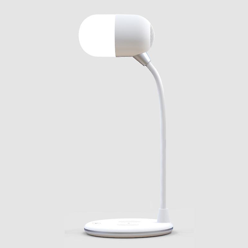 3 In 1 desk lamp with qi wireless charger bluetooth speaker