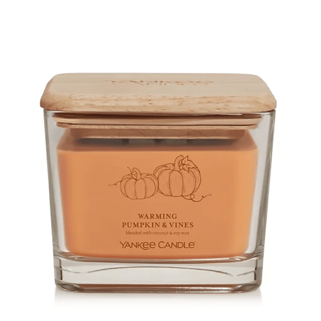 Yankee Candle  Well Living Collection - Medium Square Candle in Warming Pumpkin & Vines