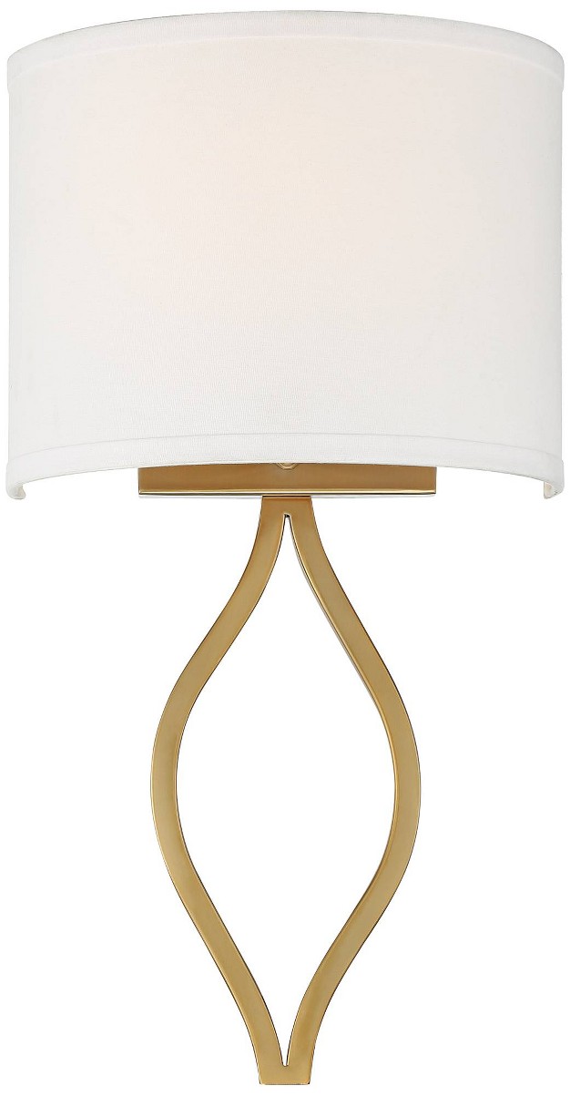 Fixture White Half moon Linen Shade For Bedroom