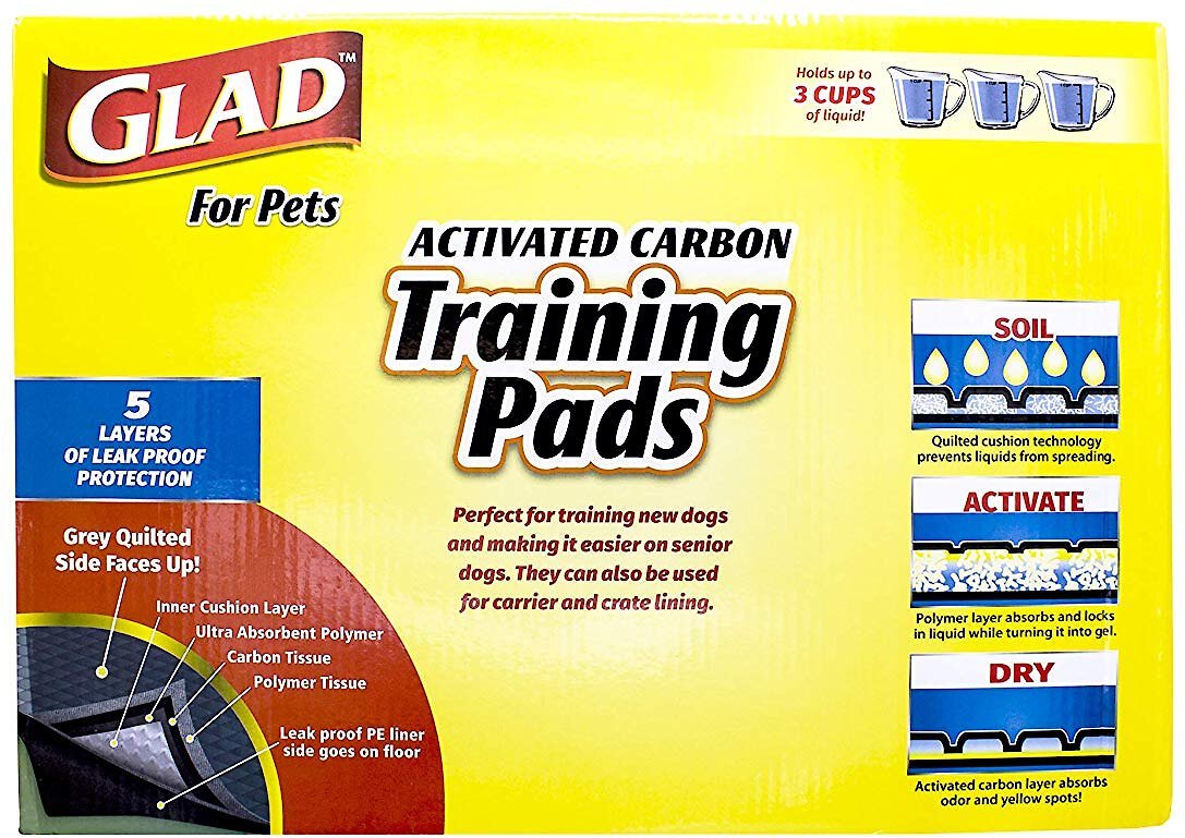 Glad For Pets Activated Carbon Dog Training Pads， 23