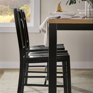 StyleWell Kipling Black Metal Dining Chair (Set of 2) (15.94 in. W x 32.67 in. H) CM806-18-BLK