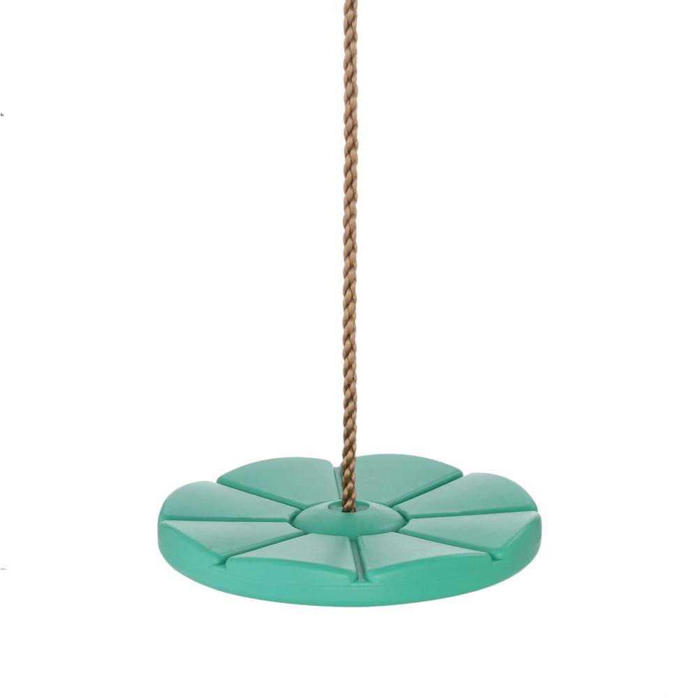 SWINGAN Cool Disc Swing With Adjustable Rope - Fully Assembled - Green SWDSR-GN