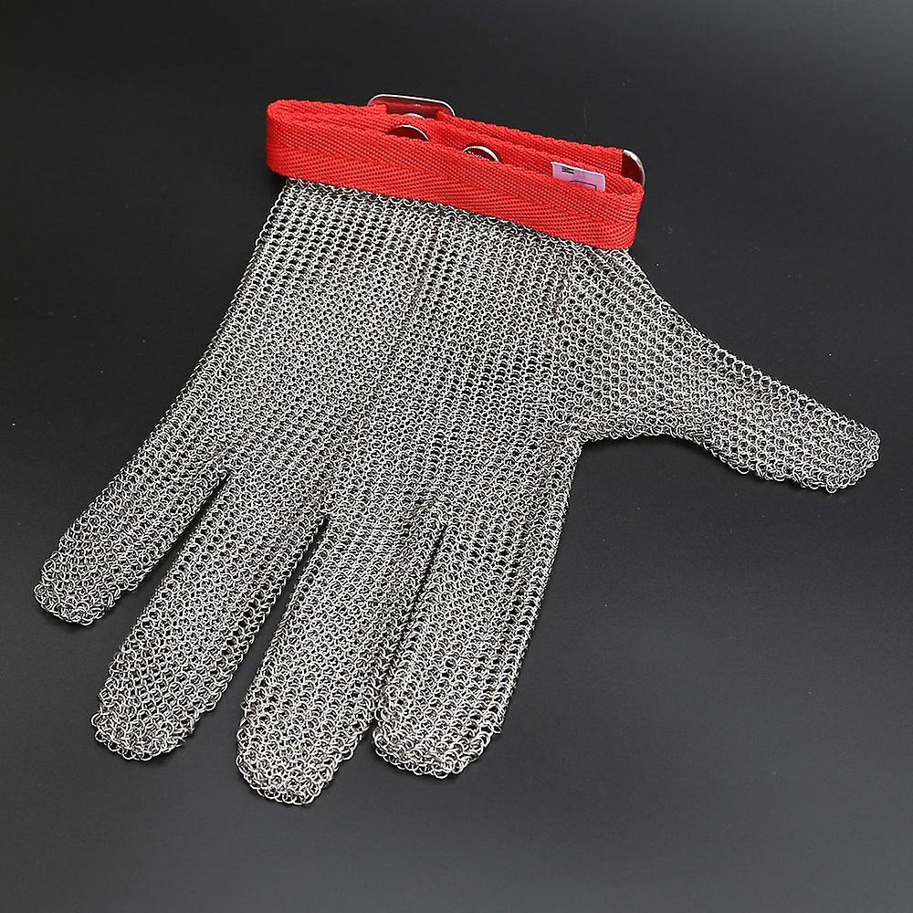 S 2 High-quality 304l Stainless Steel Mesh Knife Cut Resistant Chain Mail Protective Glove For Kitchen Butcher Working Safety