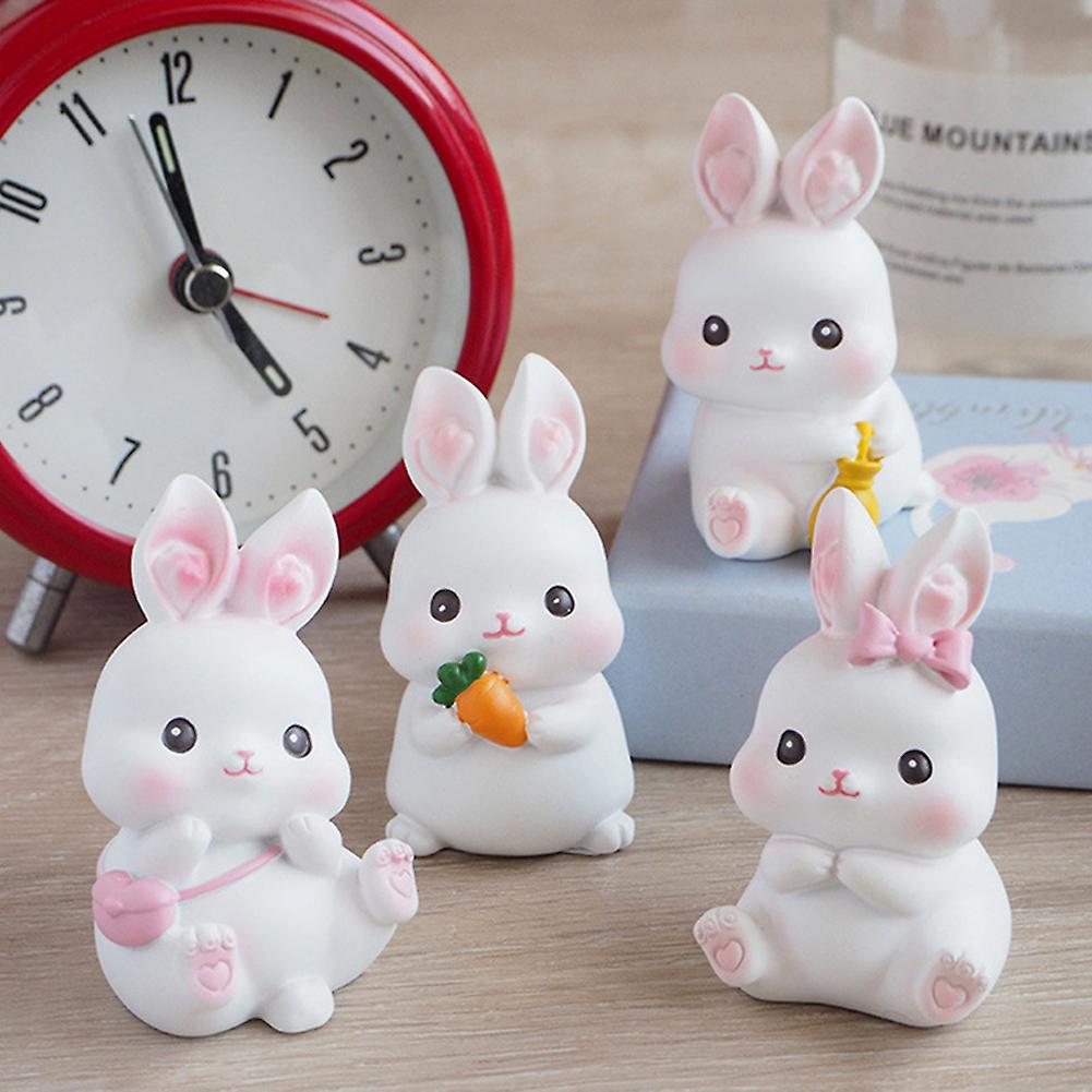 Cartoon Resin Rabbit Ornament Car Interior Dashboard Office Home Table Decoration Gift Type 3