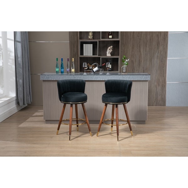 Counter Height Bar Stools Set of 2 andh fixed height to 360 degree