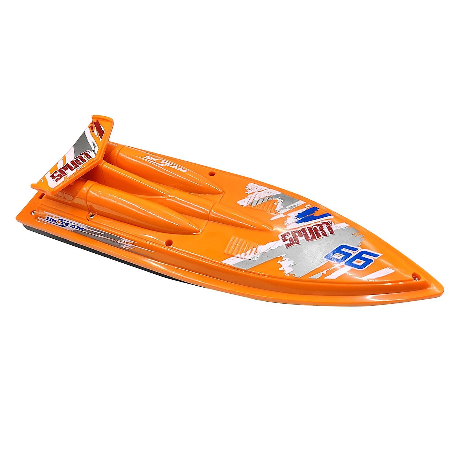 Speed Boat Summer Outdoor Water Playing Floating Boat Bath Toy For Preschool Orange