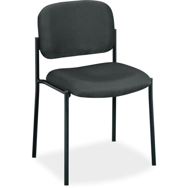 HON VL606 Stacking Guest Chair without Arms， Fabric Upholstery， 21.25