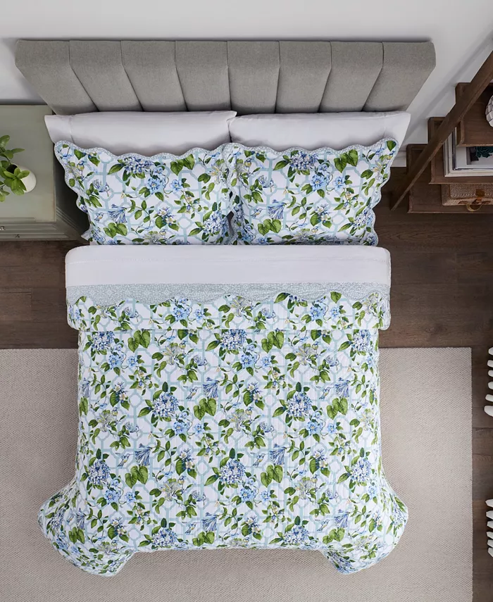 Waverly Treillage Trellis Printed 3-Pc. Bedspread Set， Queen