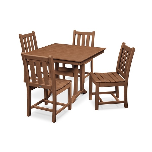 POLYWOOD Traditional Garden 5Piece Farmhouse Dining Set