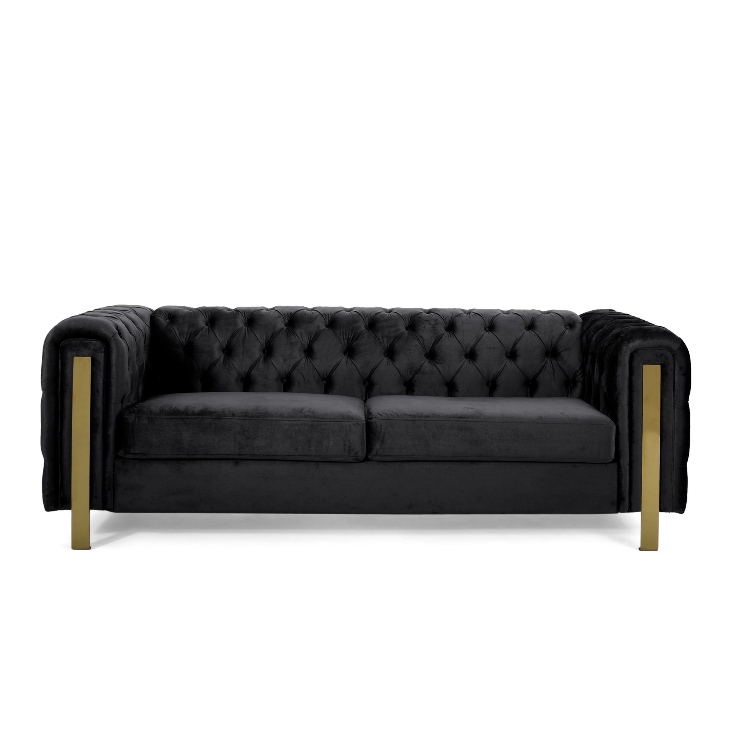 Giovanna Modern Glam Tufted Velvet 3 Seater Sofa