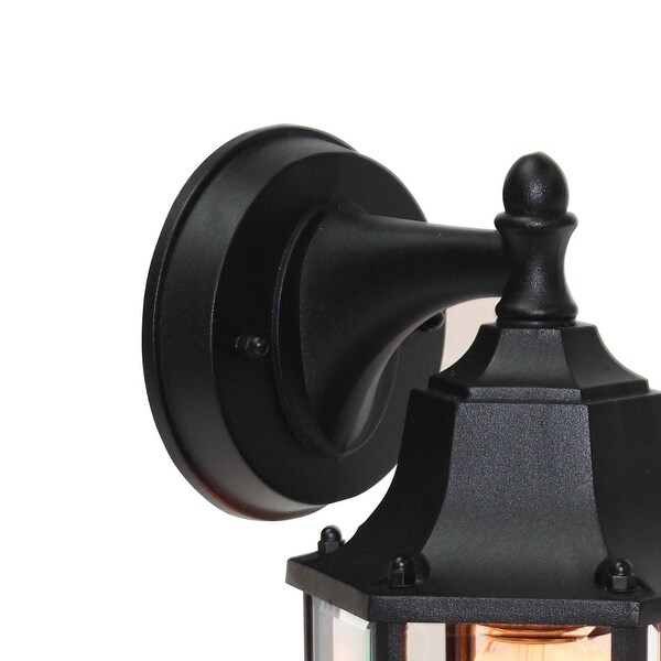 Shekinah 1 Light Outdoor Wall Lantern in Black Finish Shopping - The Best Deals on Outdoor Wall Lanterns | 38529848