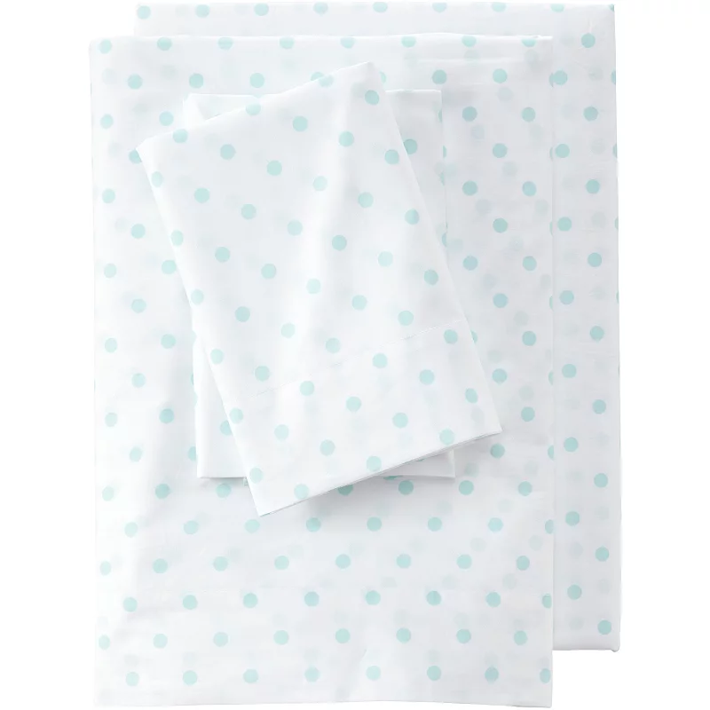 Lands' End Kids 180 Thread Count Cotton Percale Printed Sheet Set