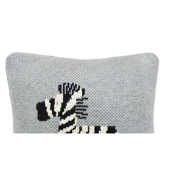 X 10 quot Zebra Knitted Throw Pillow