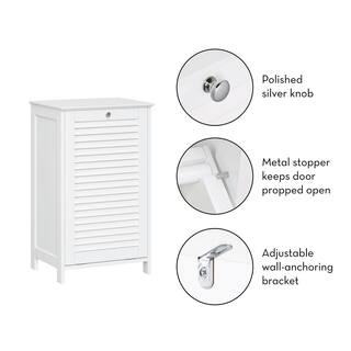 RiverRidge Home Ellsworth 18 in. W x 14 in. D x 30 in. H Tilt-Out Laundry Hamper in White 06-140