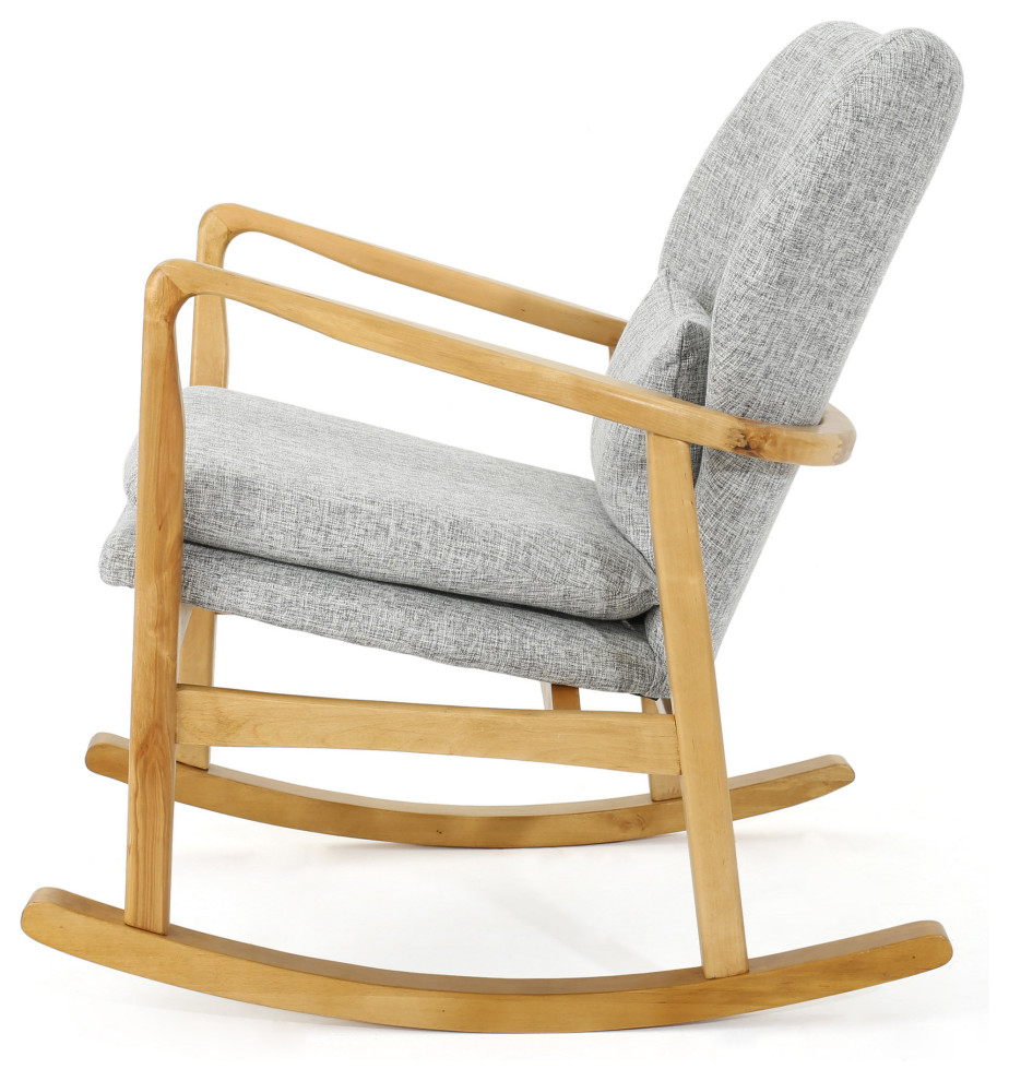 GDF Studio Balen Mid Century Modern Fabric Rocking Chair   Midcentury   Rocking Chairs   by GDFStudio  Houzz