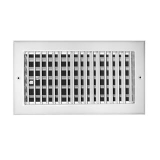 TruAire 8 in. x 6 in. Aluminum 1-Way Adjustable WallCeiling Register A210VM08X06