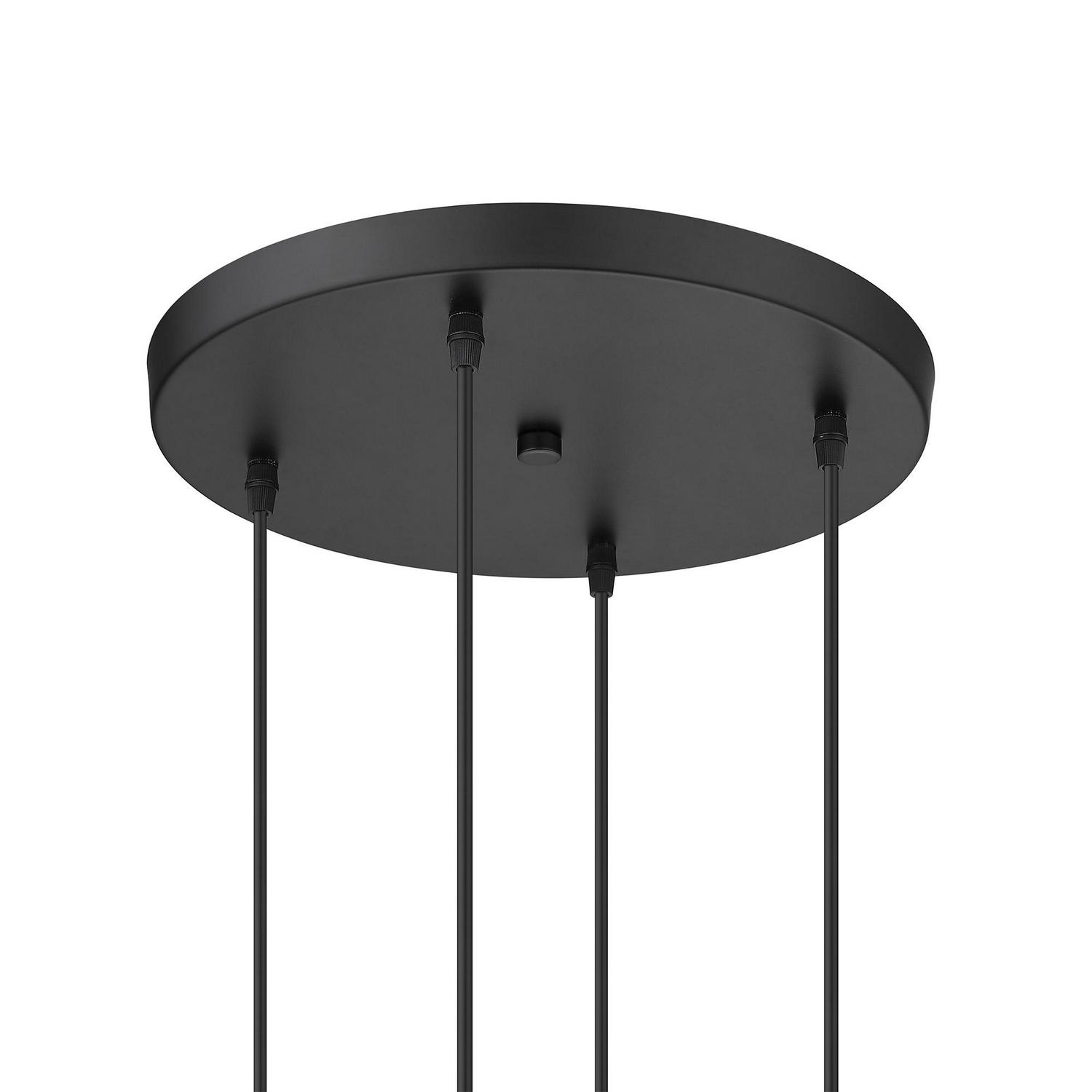 Ove Decors Theodore 4-Light 16 in. Pendant Light in Black finish