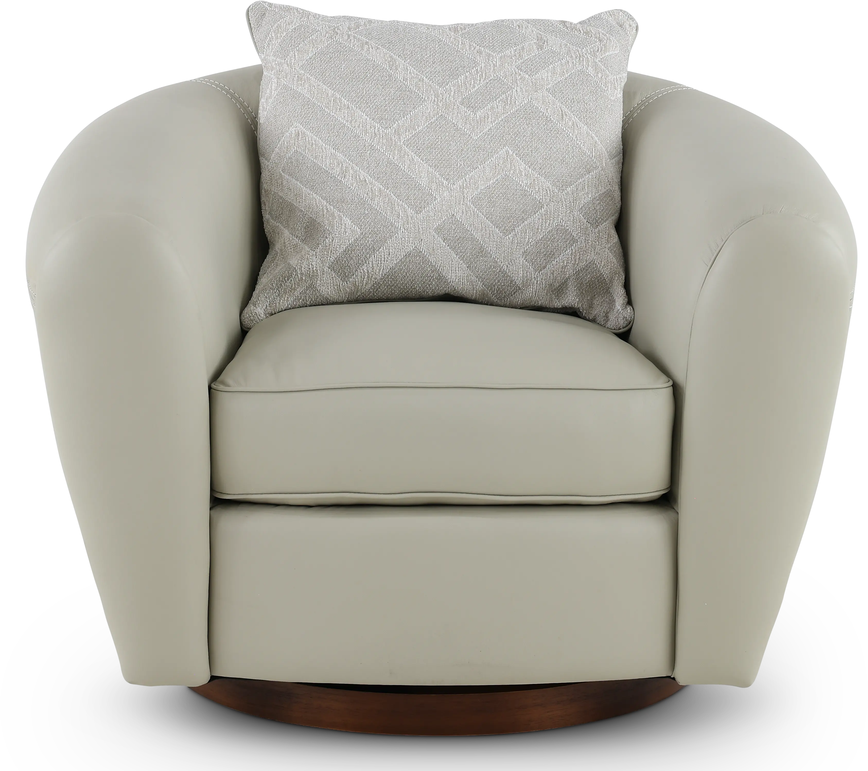 Bali Gray Leather Swivel Chair