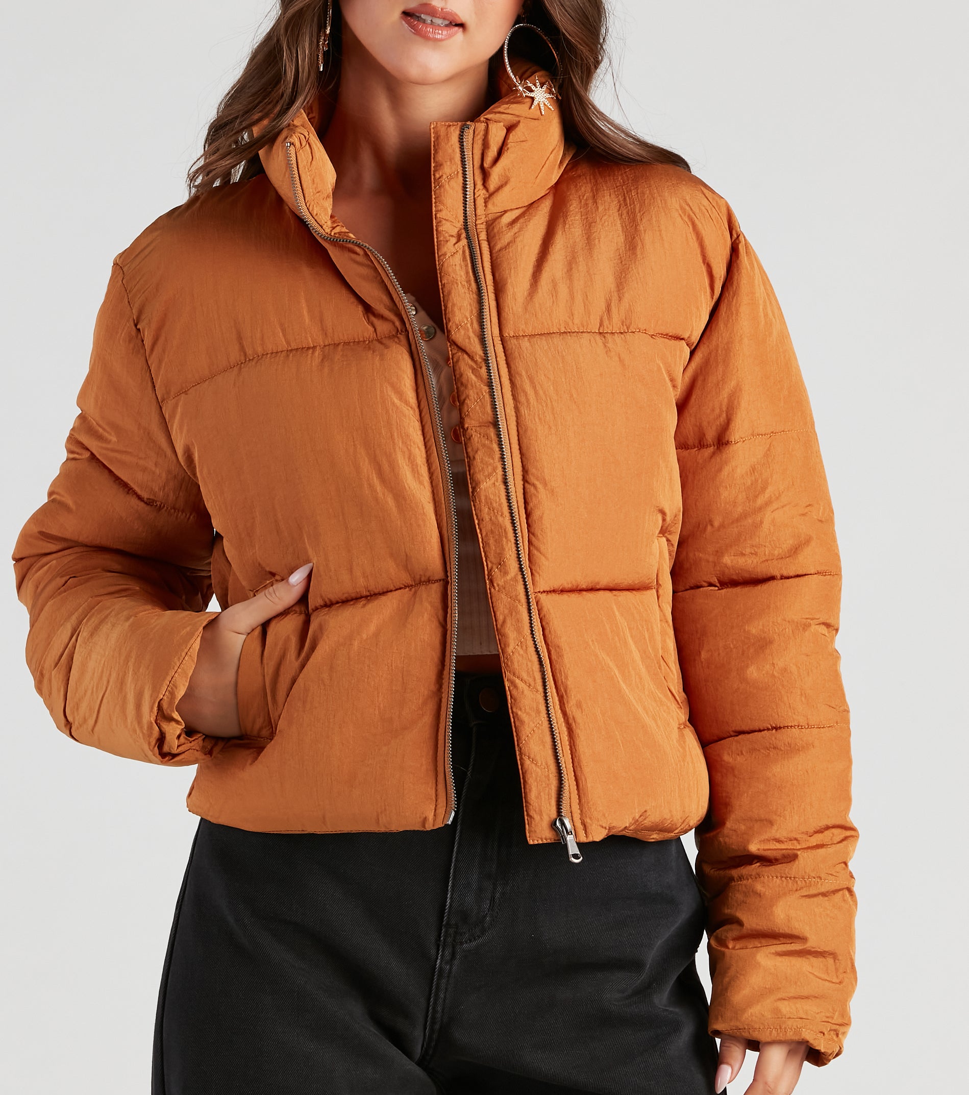 Your Favorite Puffer Crop Jacket