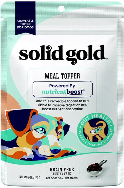 Solid Gold Nutrient Boost Grain-Free Dog Food Topper， 6-oz pouch