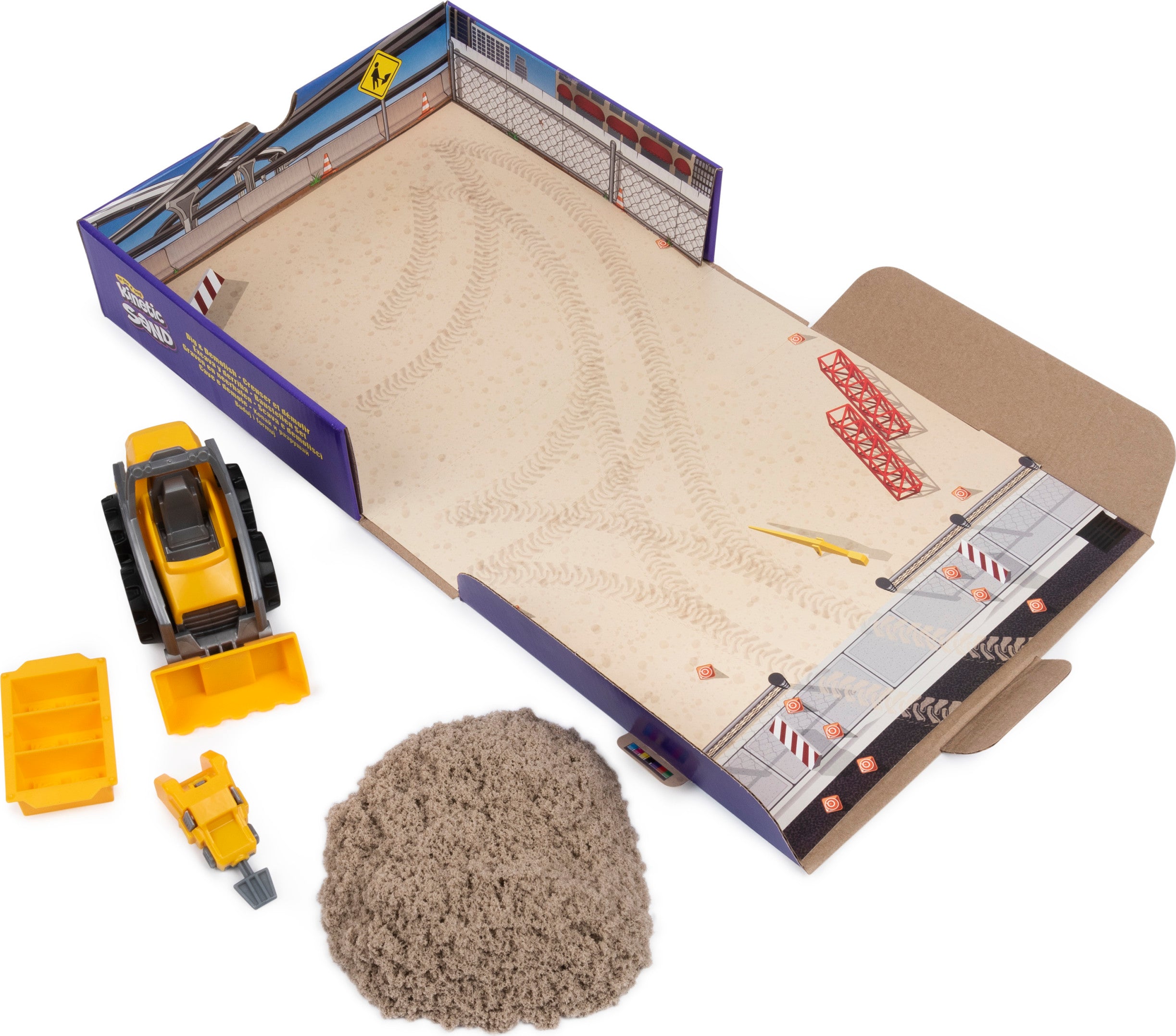 Kinetic Sand, Dig & Demolish Playset with 1lb Kinetic Sand and Toy Truck, Play Sand Sensory Toys for Kids Ages 3 and up