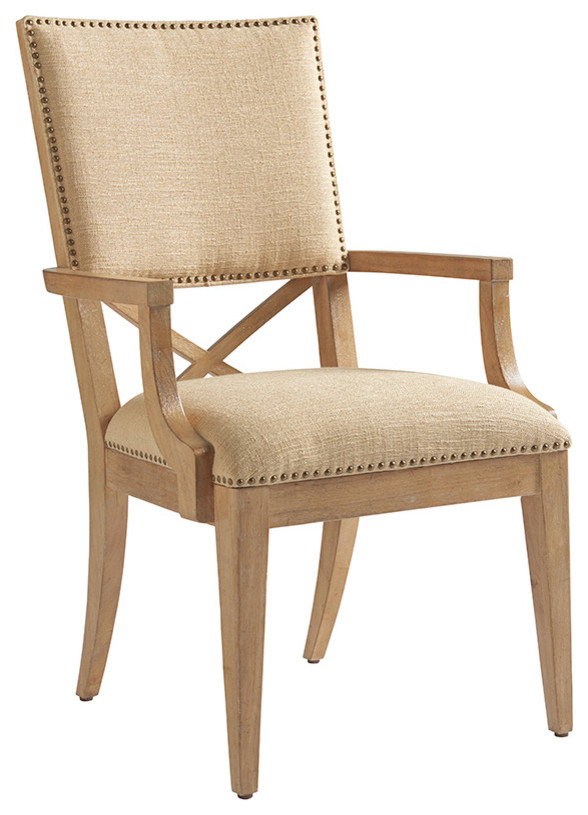 Alderman Upholstered Arm Chair   Transitional   Dining Chairs   by Homesquare  Houzz