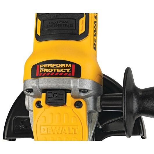 DEWALT DCG415W1 5-in 20-volt Max-Amp Paddle Switch Brushless Cordless Angle Grinder (Charger Included and 1-Battery)