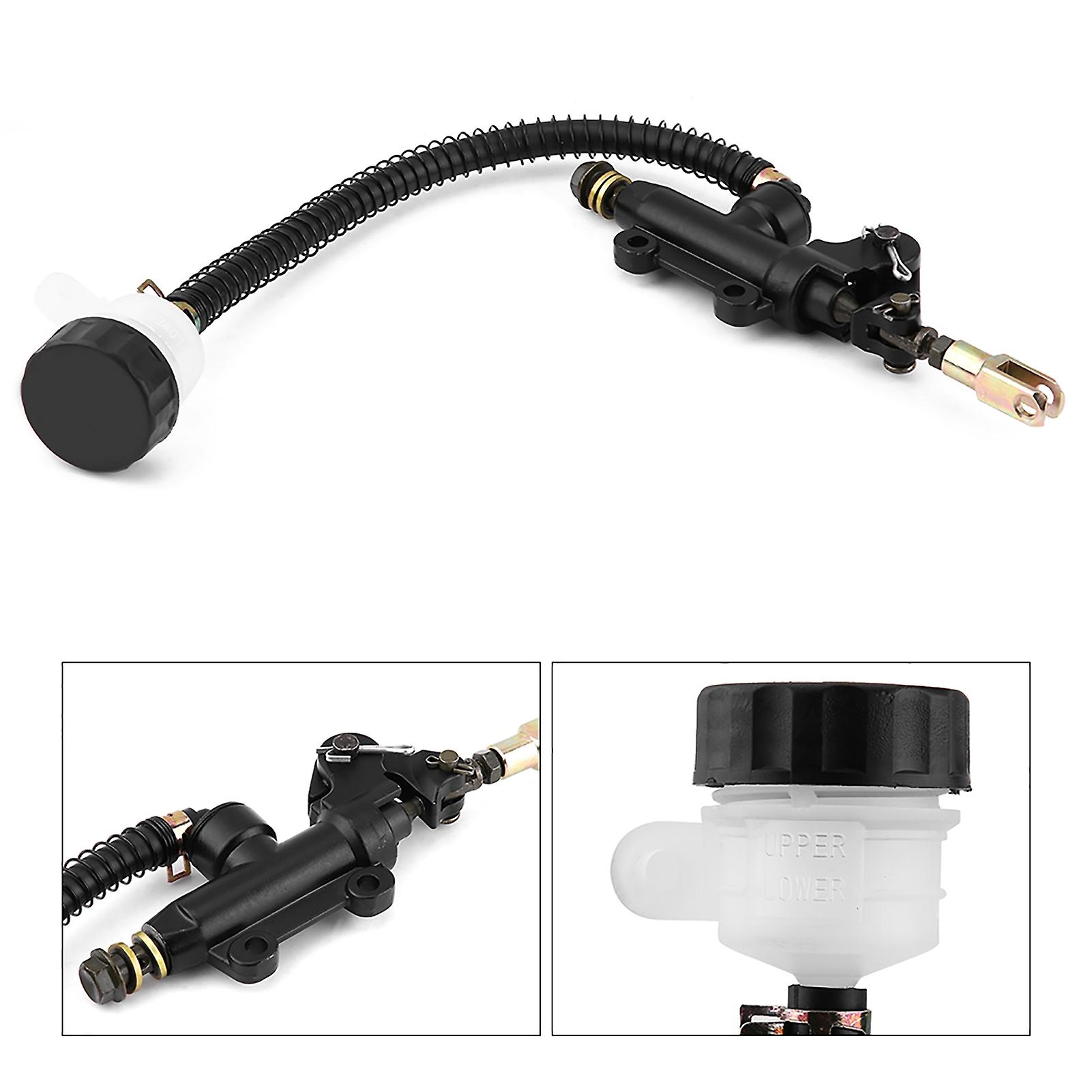 Folding Rear Foot Brake Hydraulic Master Cylinder Pump Reservoir For Suzuki