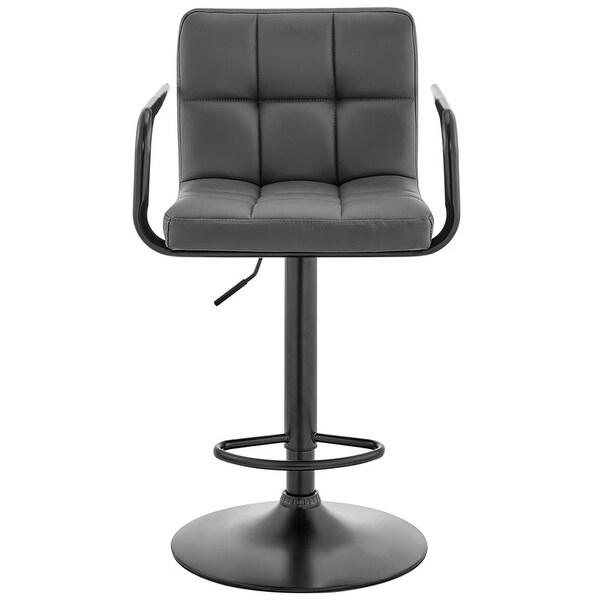 Laurant Adjustable and Swivel Faux Leather Bar Stool